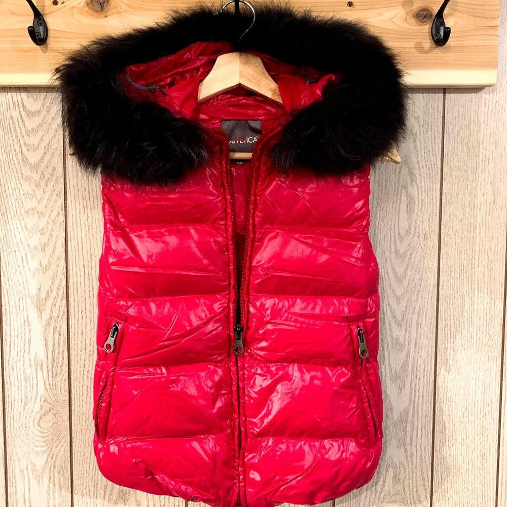 Duvetica Down Vest with removable real Fur hood